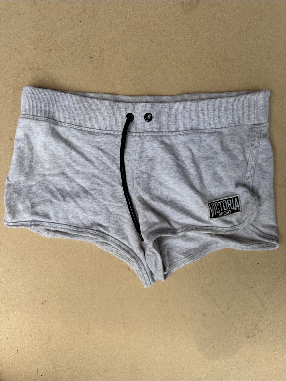 Victoria Sport Light Gray Athletic Shorts with Drawstring Waist